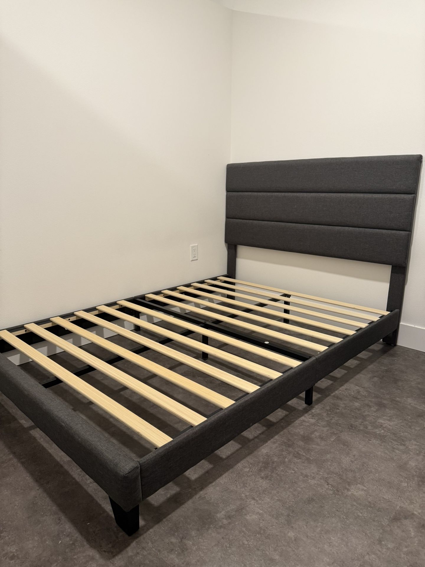 Full Size Gray Bed Frame