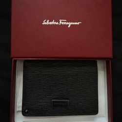 Ferragamo Logo Plaque Bi-Fold Card Holder (New)