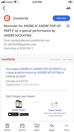 Tickets For Andre Nickatina