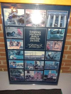 Picture of all around Norfolk in Metal frame.