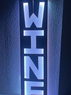WINE Wooden led Sign