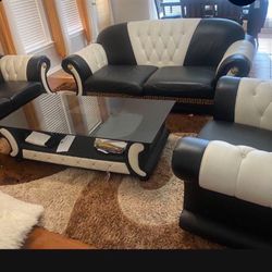 Black And White Original Laser Sofa 