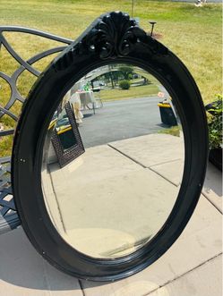 Vintage Oval Black Mirror