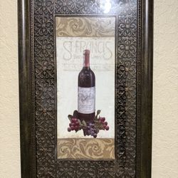 Framed Wine Art – Vineyard Style Décor