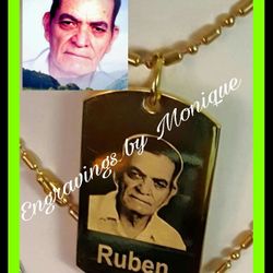 2X1 YOUR PHOTO ENGRAVED PENDANT, DOG TAG