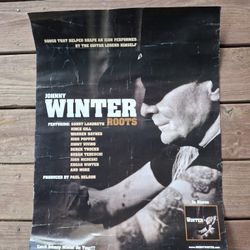 Johnny Winter Roots European Promotional Record Store Poster