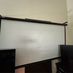 Projector Screen Pull Down 70x40 (VIVOHOME) $85 OBO