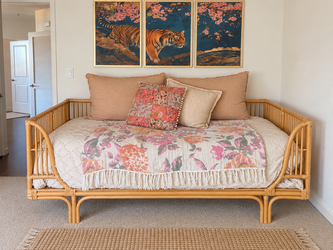 Daybed World Market Honey Rattan Daybed + Ashley  Mattress