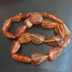 Large Baltic amber beads necklace 
