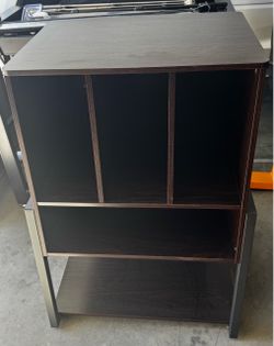 Record Player Table with Vinyl Records Storage