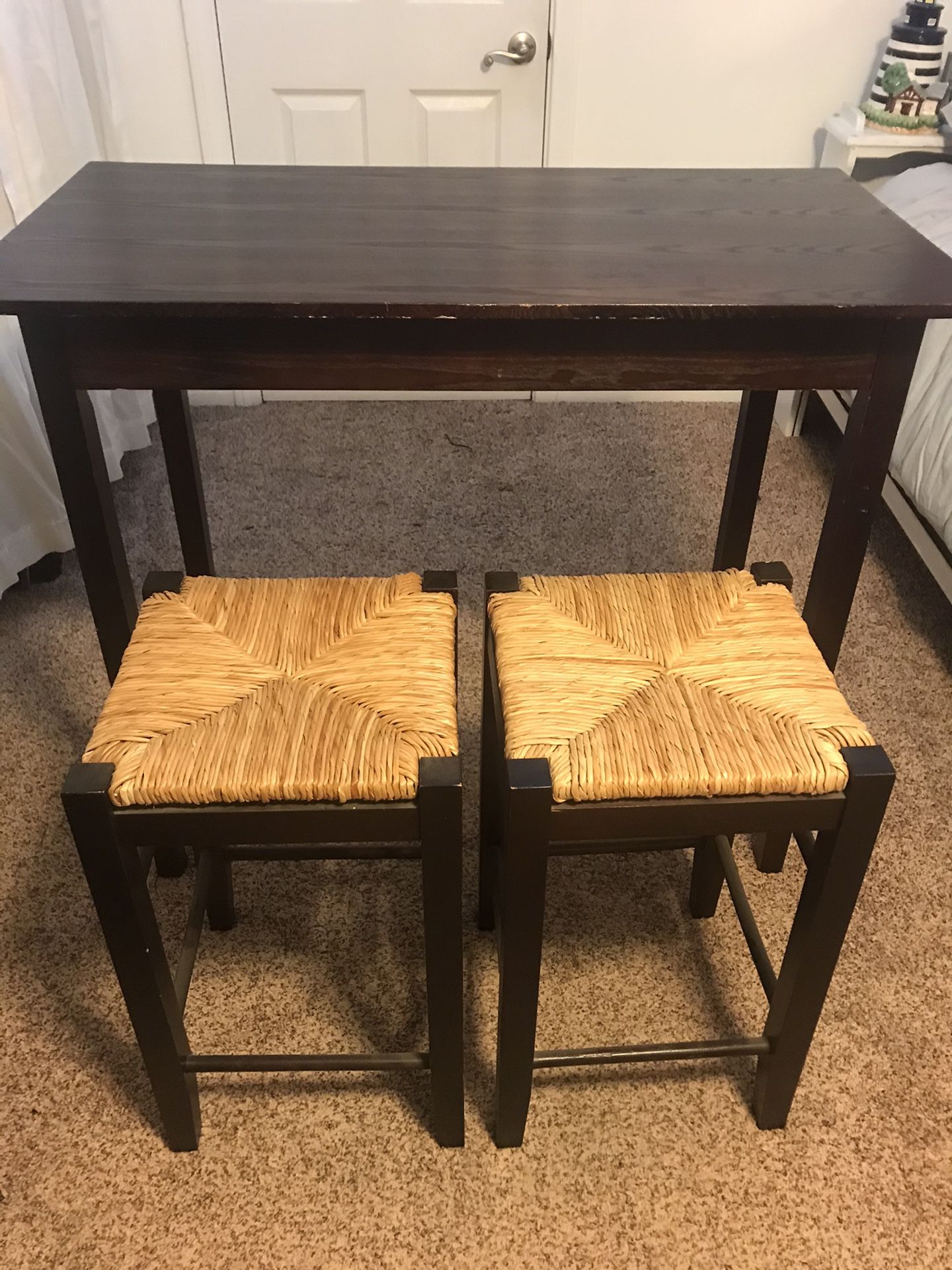 Two seater table and stool chairs