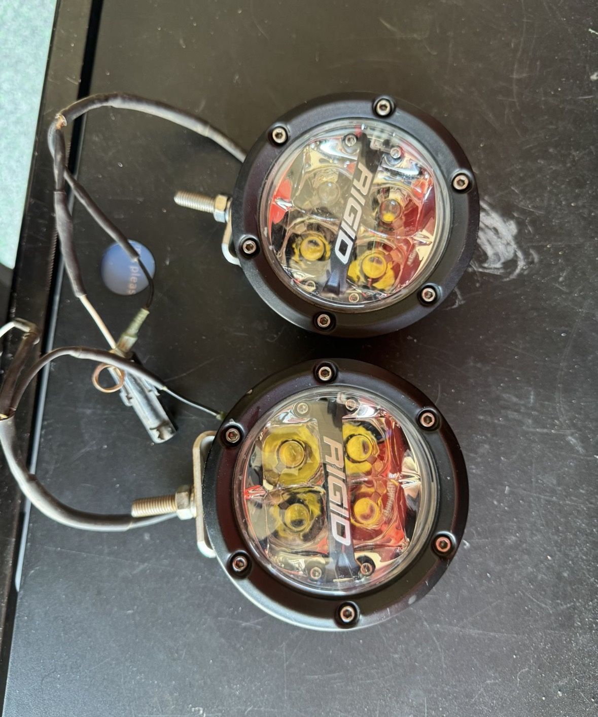 Rigid Industries 360-Series 4 inch Round Amber Backlit Spot Beam