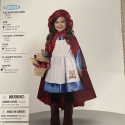 Little Red Riding Hood Halloween  Costume 3-4