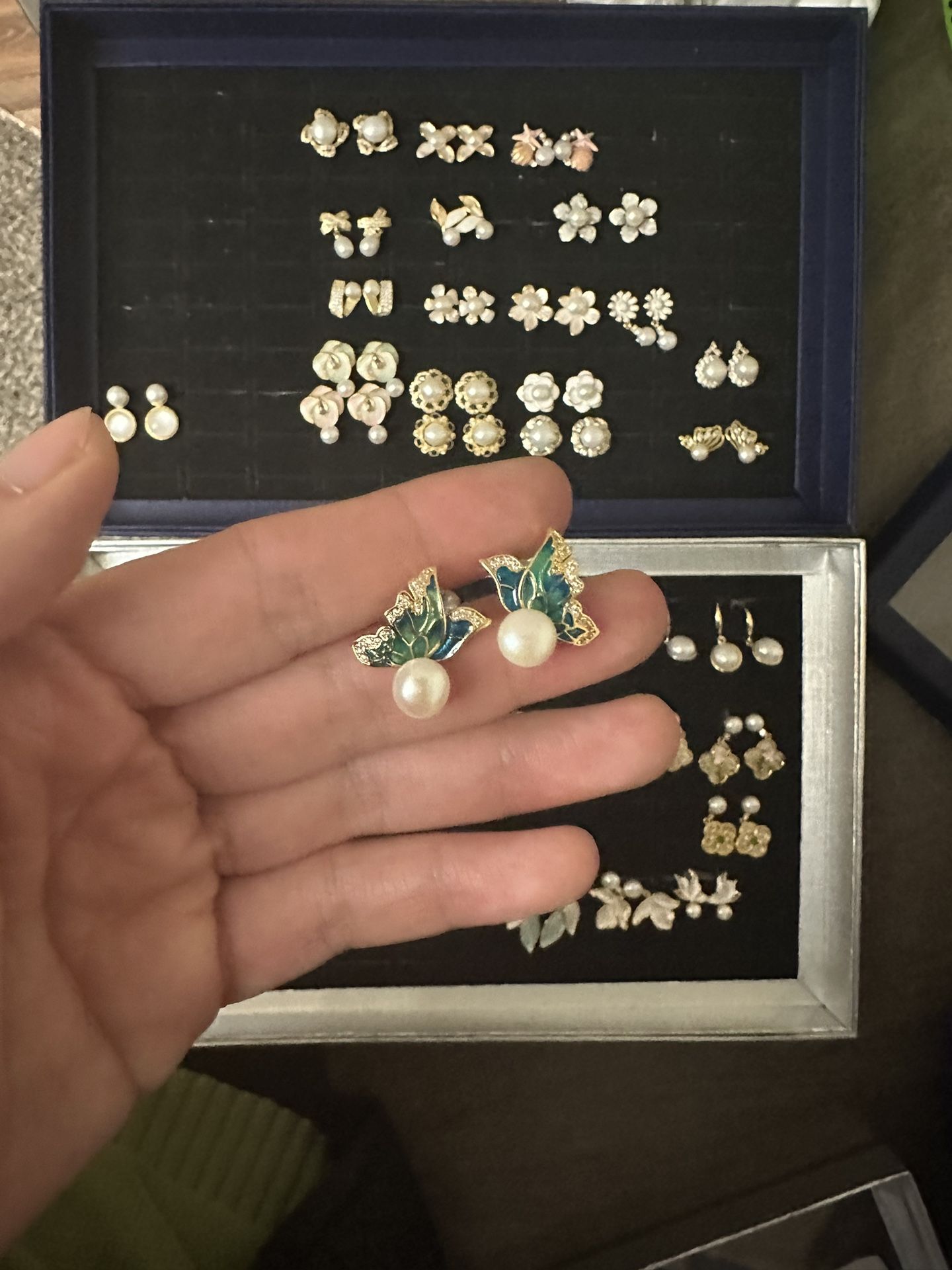 Real Cultured Pearl Earrings