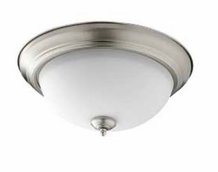 Brushed nickel flush ceiling light
