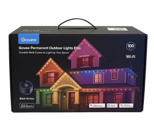 Govee RGBICW Permanent Outdoor Garden Lights Elite Color Changing Black 100ft