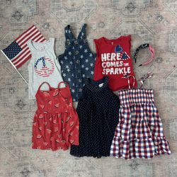 Girls Fourth Of July Clothes 3t-5t