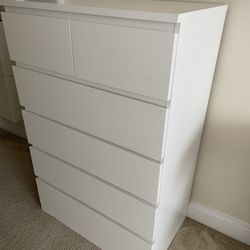 White Drawers Dresser For Sale