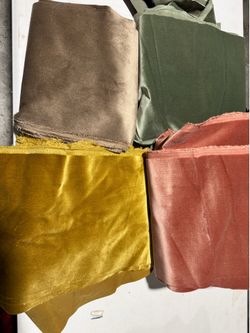 Free Box of 11” x multi yard upholstery velvet