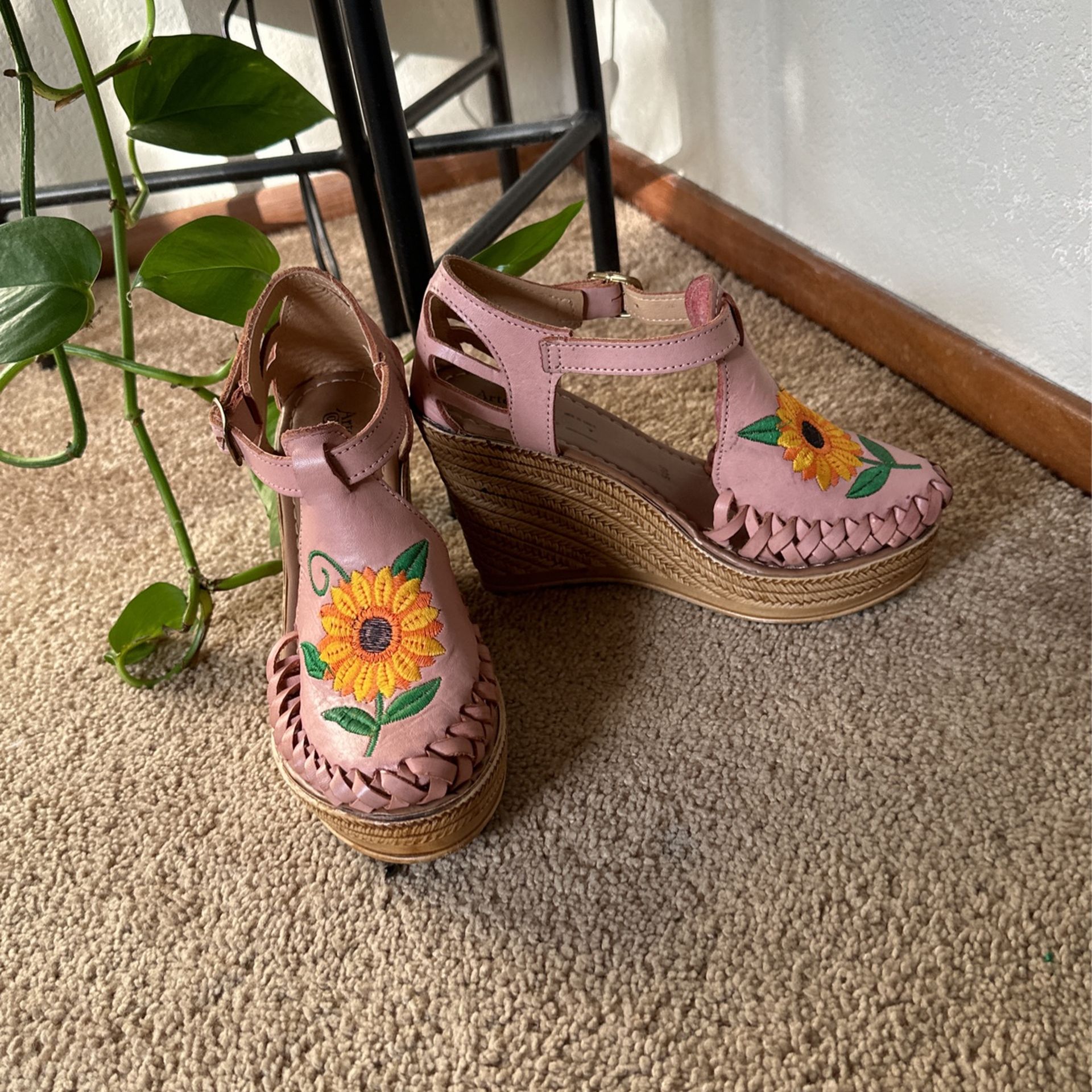 Pink Wedge Heels