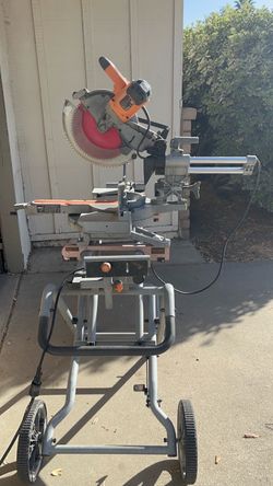 12” RIDGED MITER WITH FOLDING RIDGED STAND