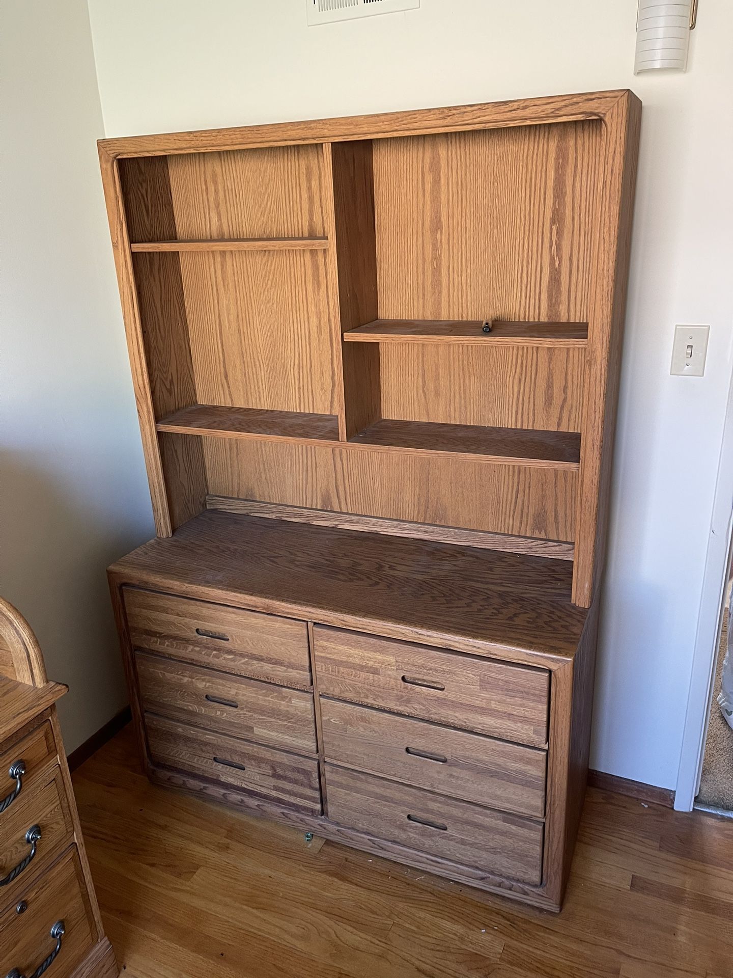 Wooden Dressed And Shelves