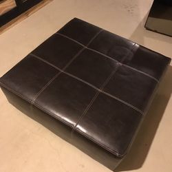 Brown Leather Coffee Table/Ottoman
