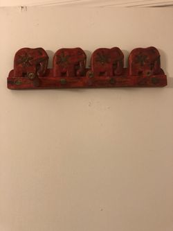 Wooden towel holder