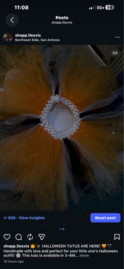 Handmade Halloween Tutu Skirt