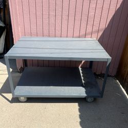 Rolling Metal Shelf - 48”L x 30”W x 32”H