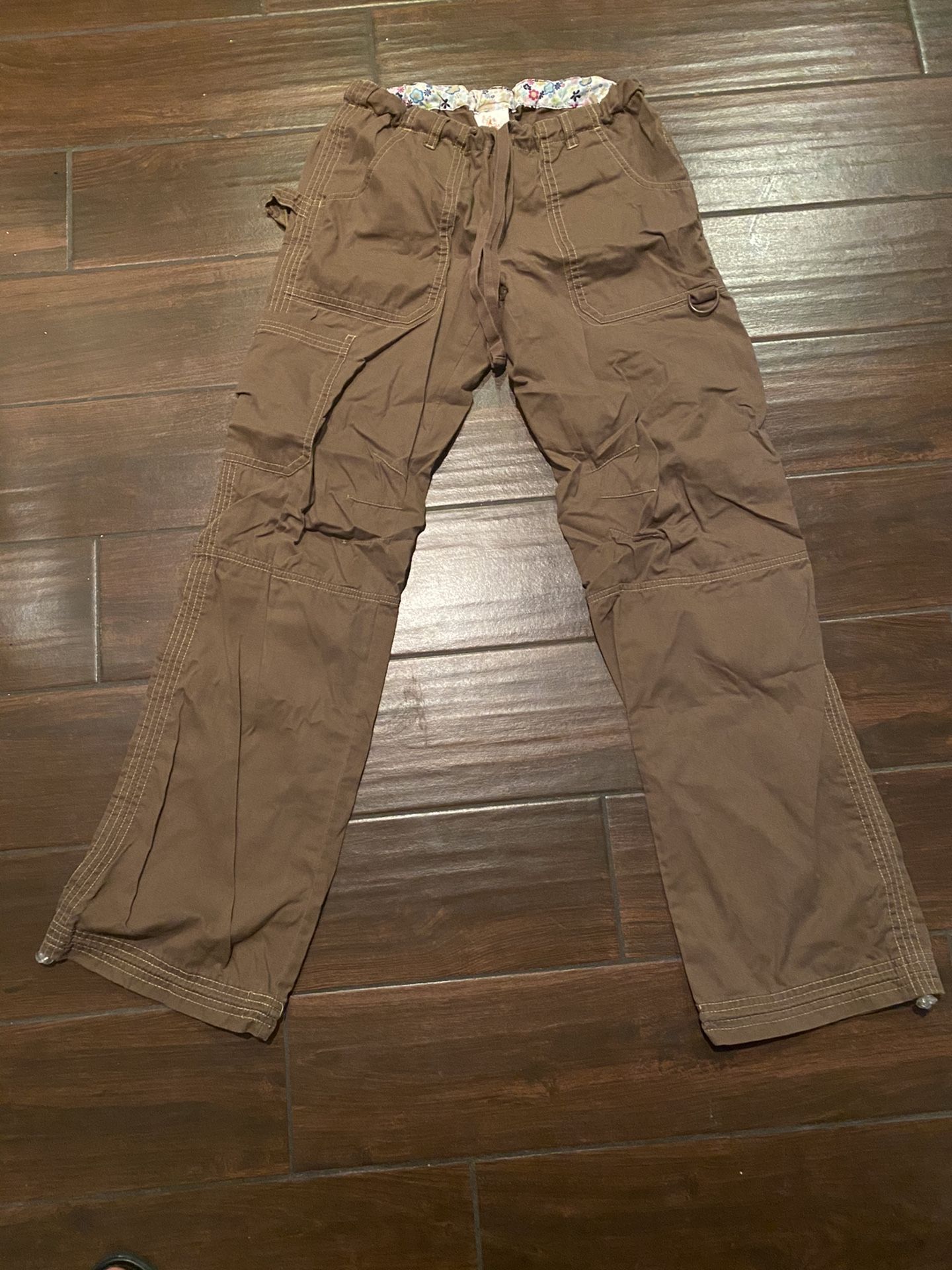 Kathy Peterson Brown Scrub Pants Size Small