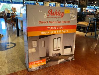 NEW! ASHLEY Direct Vent Liquid Propane Wall Heater, 25,000 BTU Model #DVAG30L