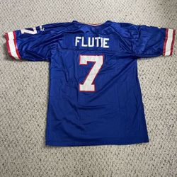 Doug Flutie #7 Buffalo Bills NFL Logo Athletic Blue Home Jersey Men's MEDIUM