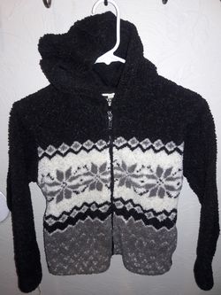 Like NEW- BEAUTIFUL & UNIQUE TRENDY GIRLS JACKET Sz 7-8 GIRLS BLACK JACKET WITH DESIGN. Sz 7-8