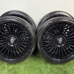 NEW 26 inch gloss black tis wheels and atturo tires 305/30r26