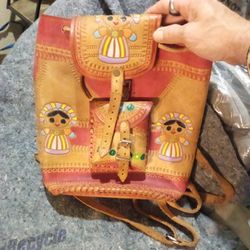 Genuine Mexican Handmade Leather Backpack