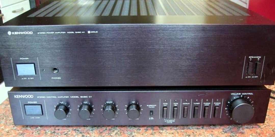 Kenwood Basic C1 Preamp M2 Power Amplifier Set