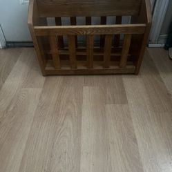 Wooden Magazine Rack