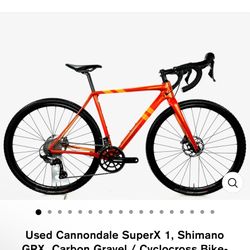 Used Cannondale SuperX 1, Shimano GRX, Carbon Gravel / Cyclocross Bike-2021, 51cm