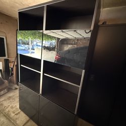 DarK Brown/Black Bookshelf / Storage