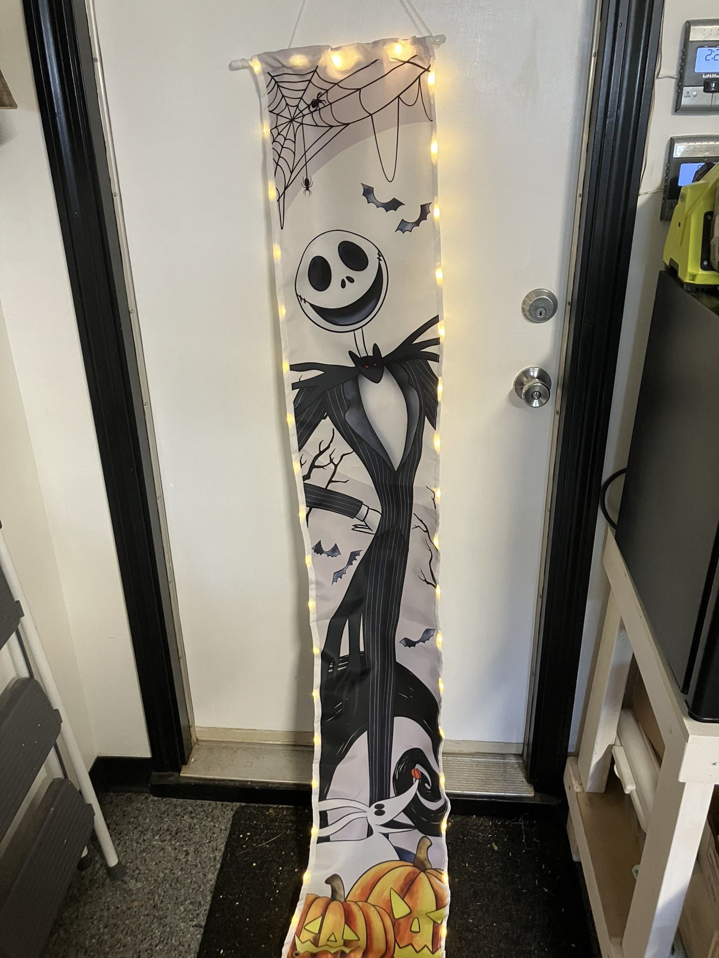 Jack Halloween Nightmare Decor Lighted Banner