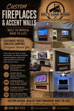 Custom Fireplace Media Walls