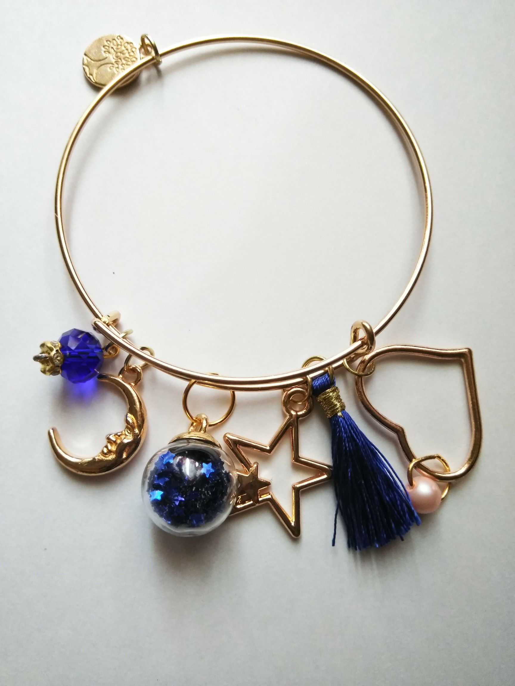 Midnight Blue Velvet Gold Bracelet.