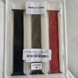 New Original Apple Watch band Braided Solo Loop 44MM 42MM 45MM 49MM Various Colors $10 Each $26 Packages Of 3
