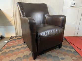 Dark Brown Slope Arm Accent Chair