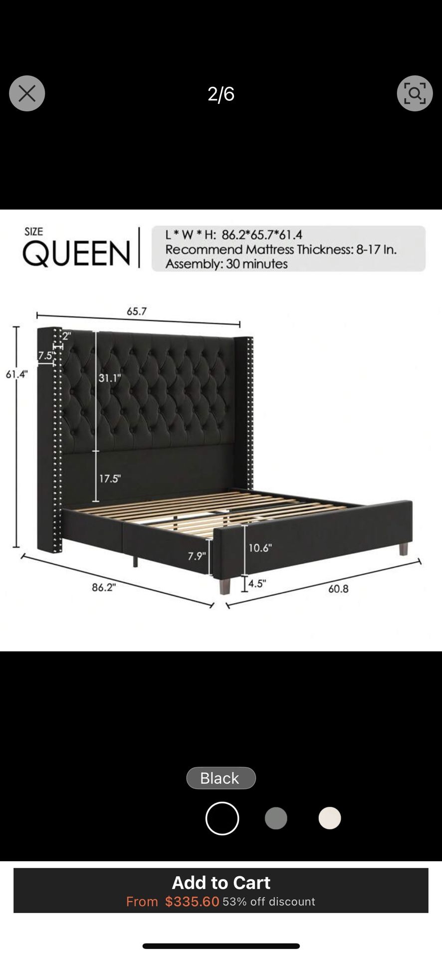 Platform Bed Frame- QUEEN
