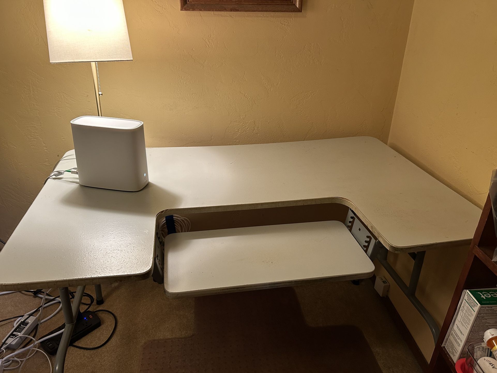 Computer Desk With Adjustable Keyboard Tray
