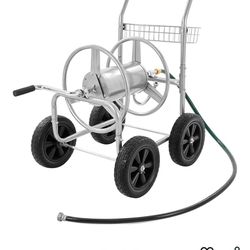 VEVOR Hose Reel Cart, Hold Up to 250 ft of 5/8’’ Hose, Garden Water Hose Carts Mobile Tools with 4 Wheels, Heavy Duty Powder-Coated Steel Outdoor Plan