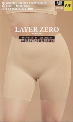 NWT Layer Zero by 32 Degrees Women's Shaping Shorts, 2-pack
