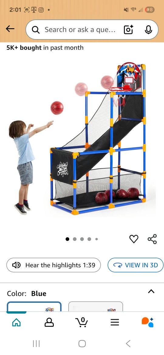 Arcade Basketball Mini Play Set For Children